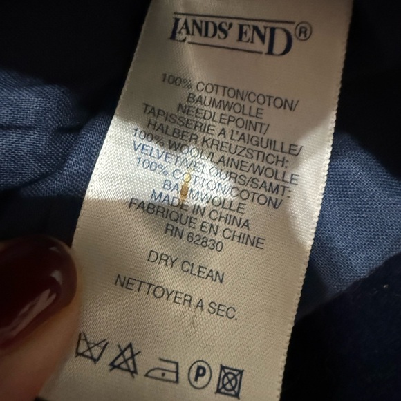 Needlepoint Lands End Christmas Stocking - Picture 3 of 3